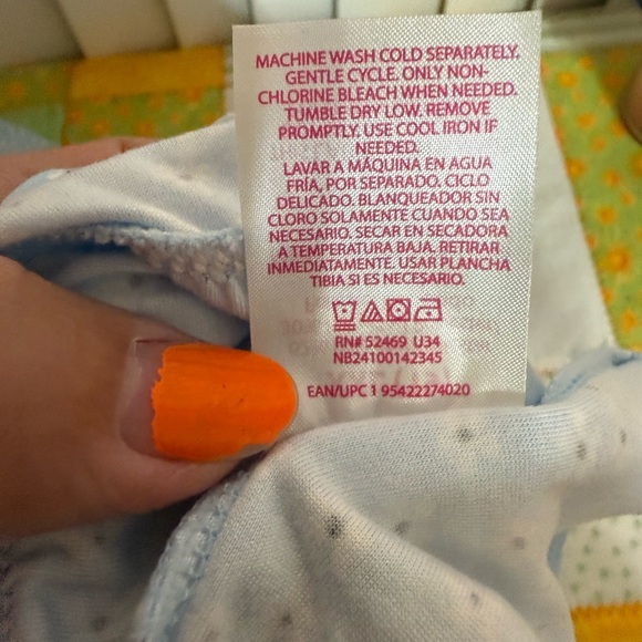 No Boundaries Light Blue Floral Kids Casual Dress, Sz Junior 19, Smocked Back - Picture 9 of 9